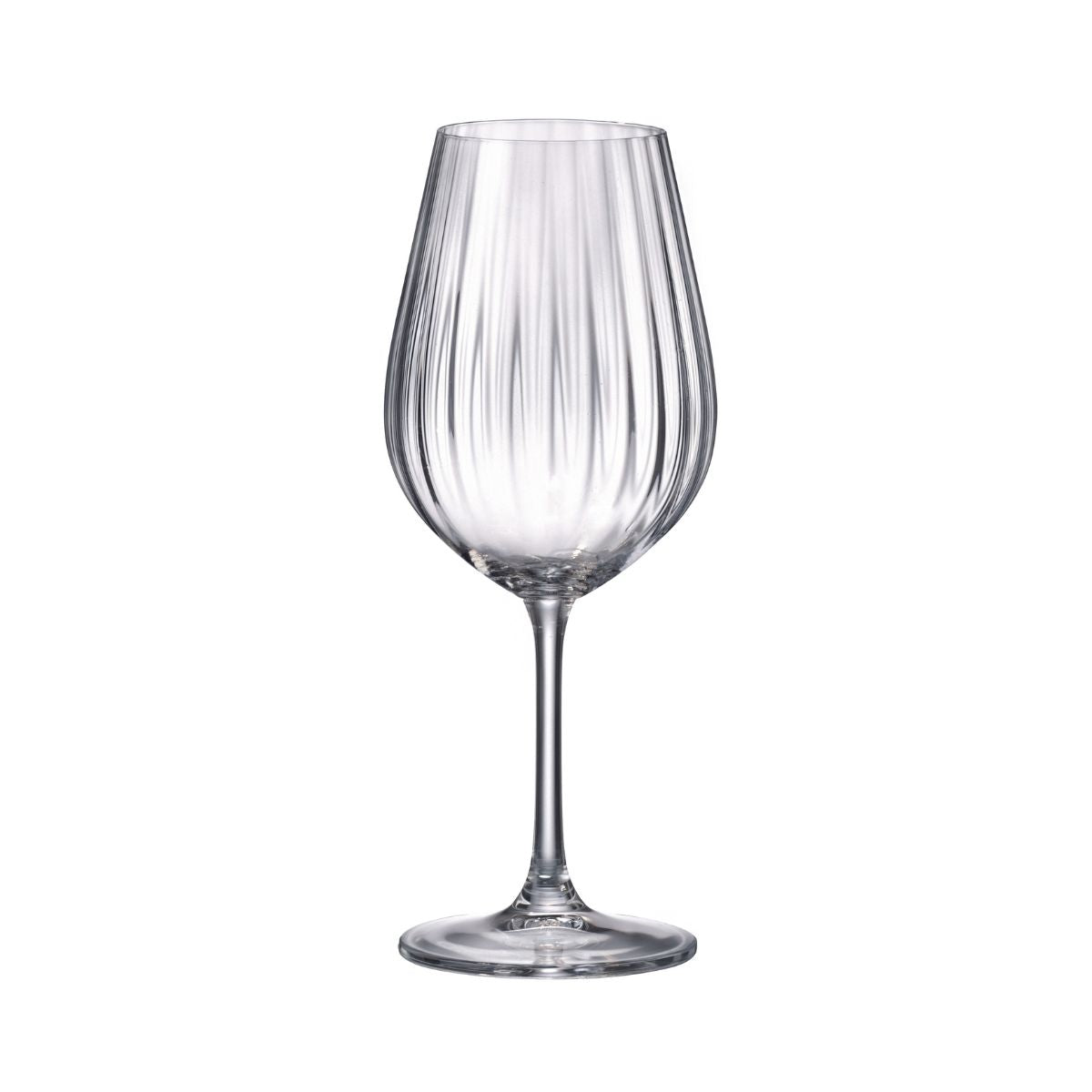 Set de 6 pahare pentru vin rosu, transparent, din cristal de Bohemia, 520 ml, Sarah Waterfall, 1, hectarul.ro