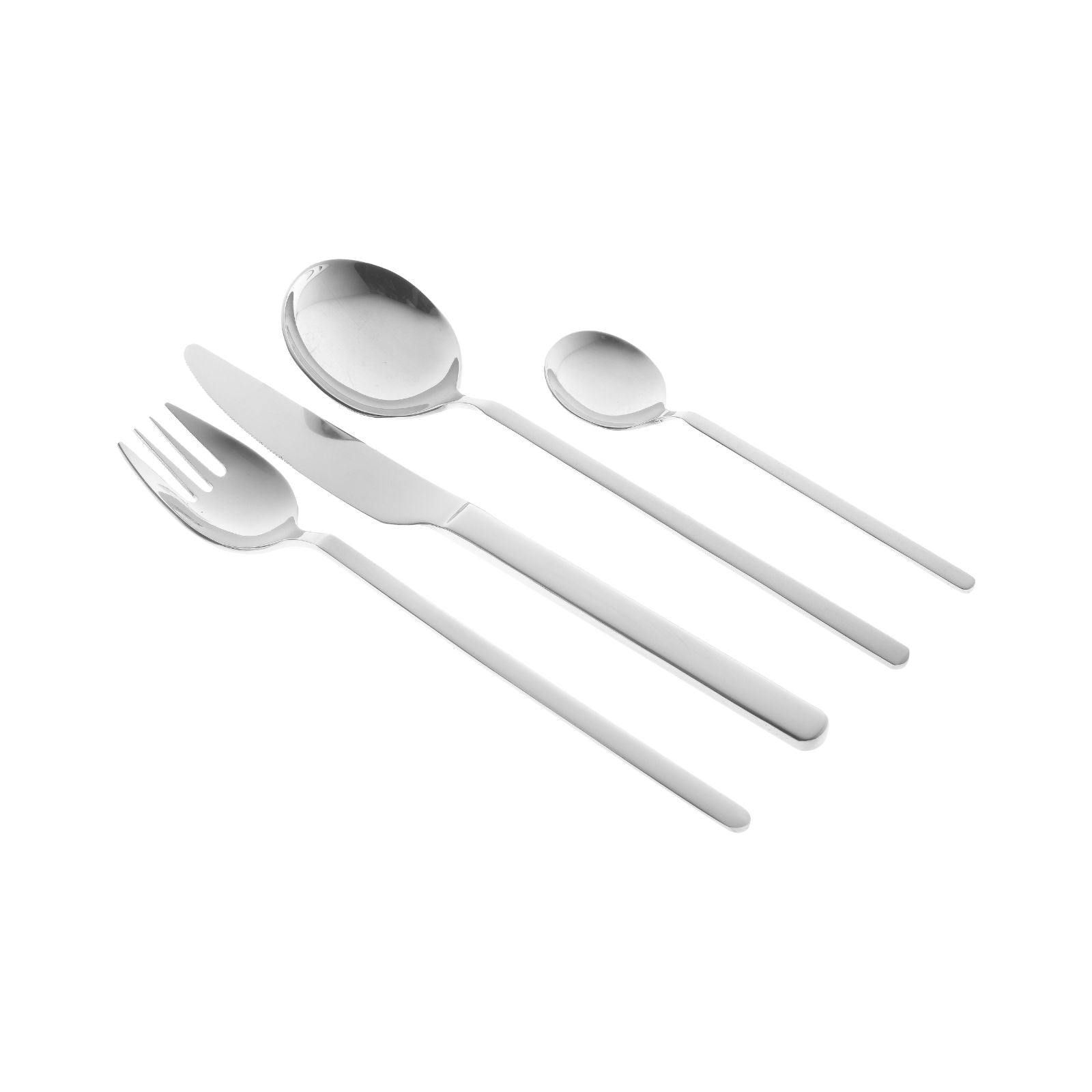 Set de tacamuri premium cu 24 de piese, din inox, argintiu, 1, hectarul.ro