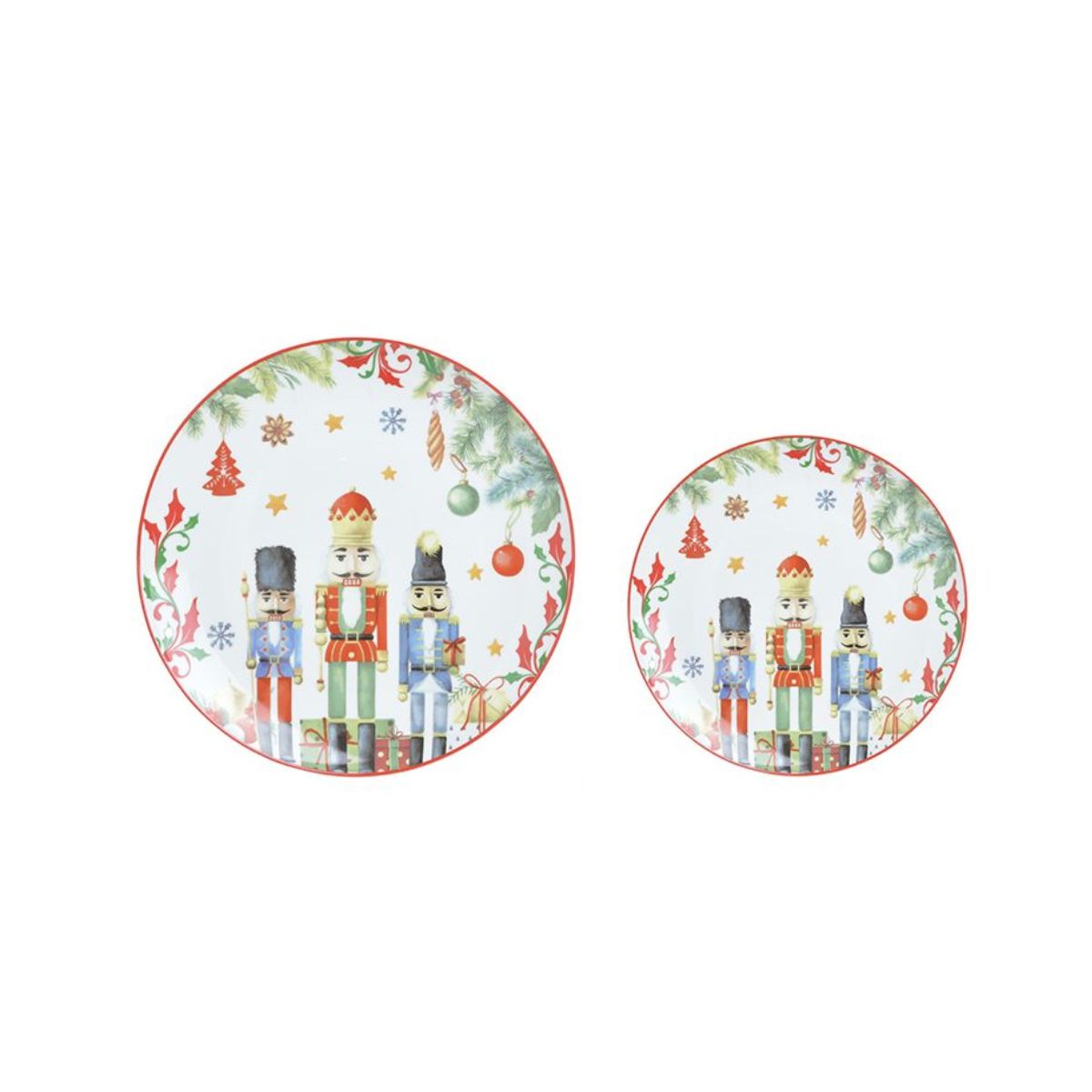 Set farfurii 6+1 piese  Nutcracker Φ20 + Φ26 cm Inart