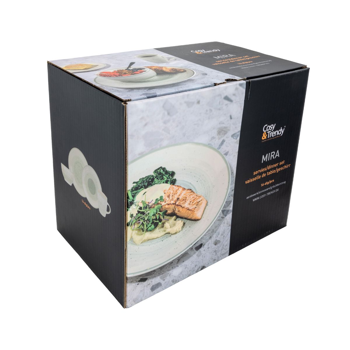 Set pentru cina verde/crem, ceramic, pentru 4 persoane, Mira Cosy&Trendy, 3, hectarul.ro