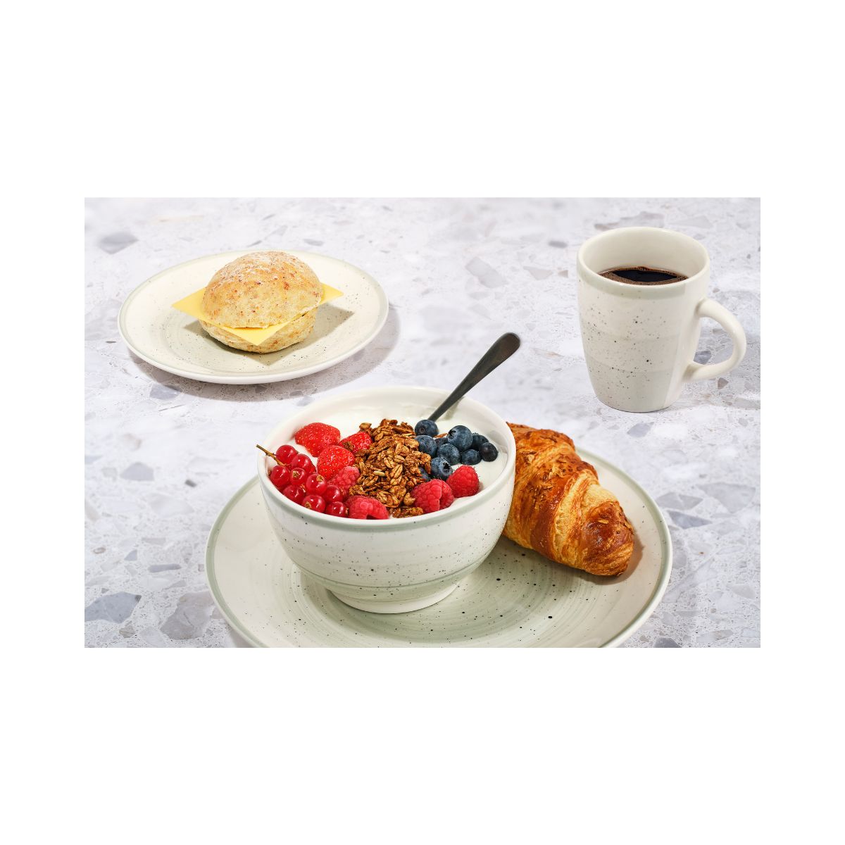 Set pentru cina verde/crem, ceramic, pentru 4 persoane, Mira Cosy&Trendy, 8, hectarul.ro