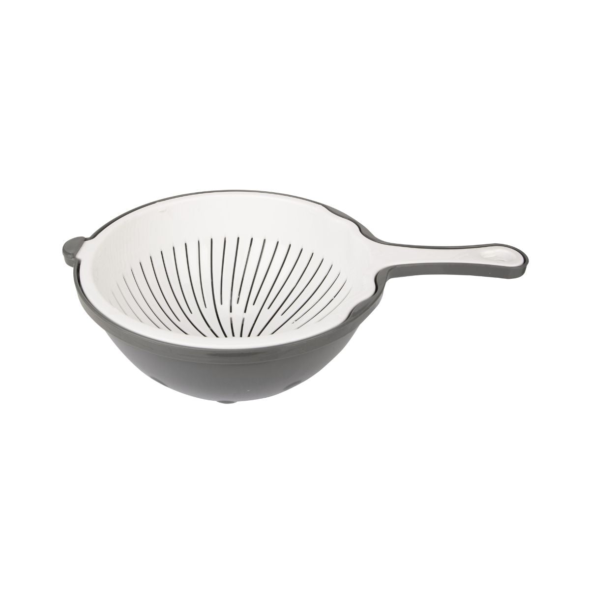 Set strecuratoare si bol alb/gri 2 litri din plastic Fresco Cosy&Trendy