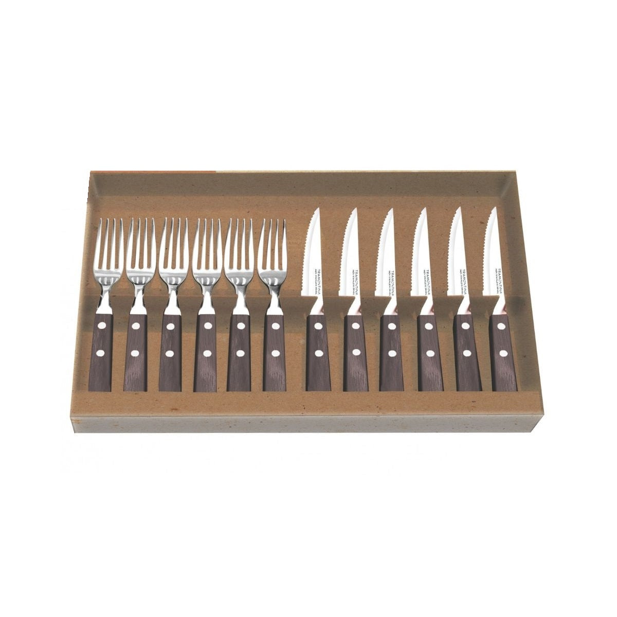 Set tacamuri 12 piese Steak-/Pizza Spanish maro Tramontina, 1, hectarul.ro