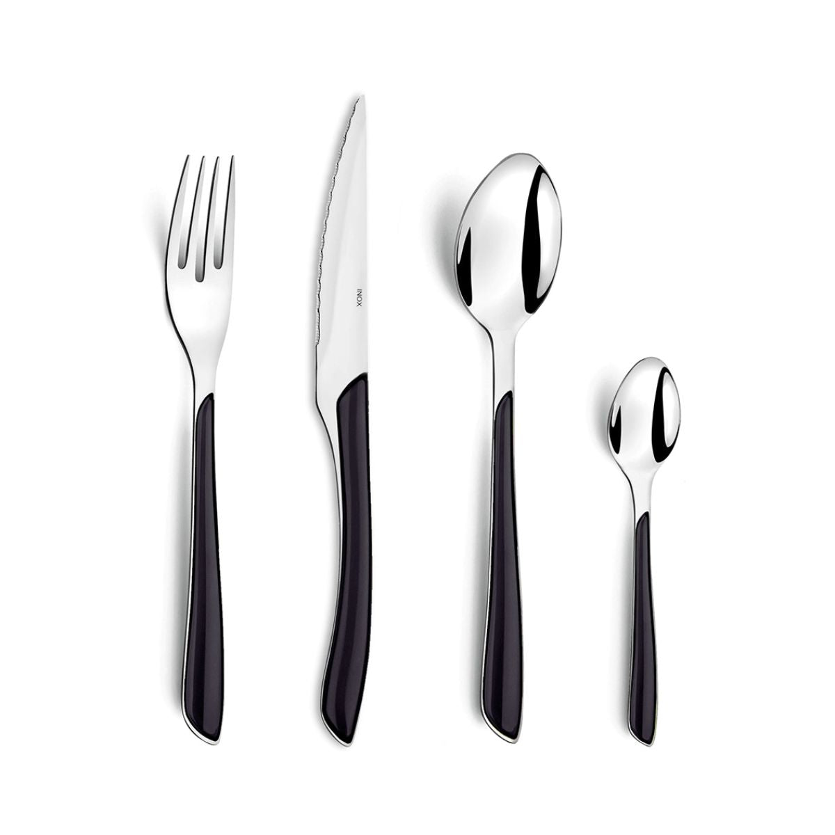 Set tacamuri 24 piese negru/argintiu Eclat Amefa, 1, hectarul.ro