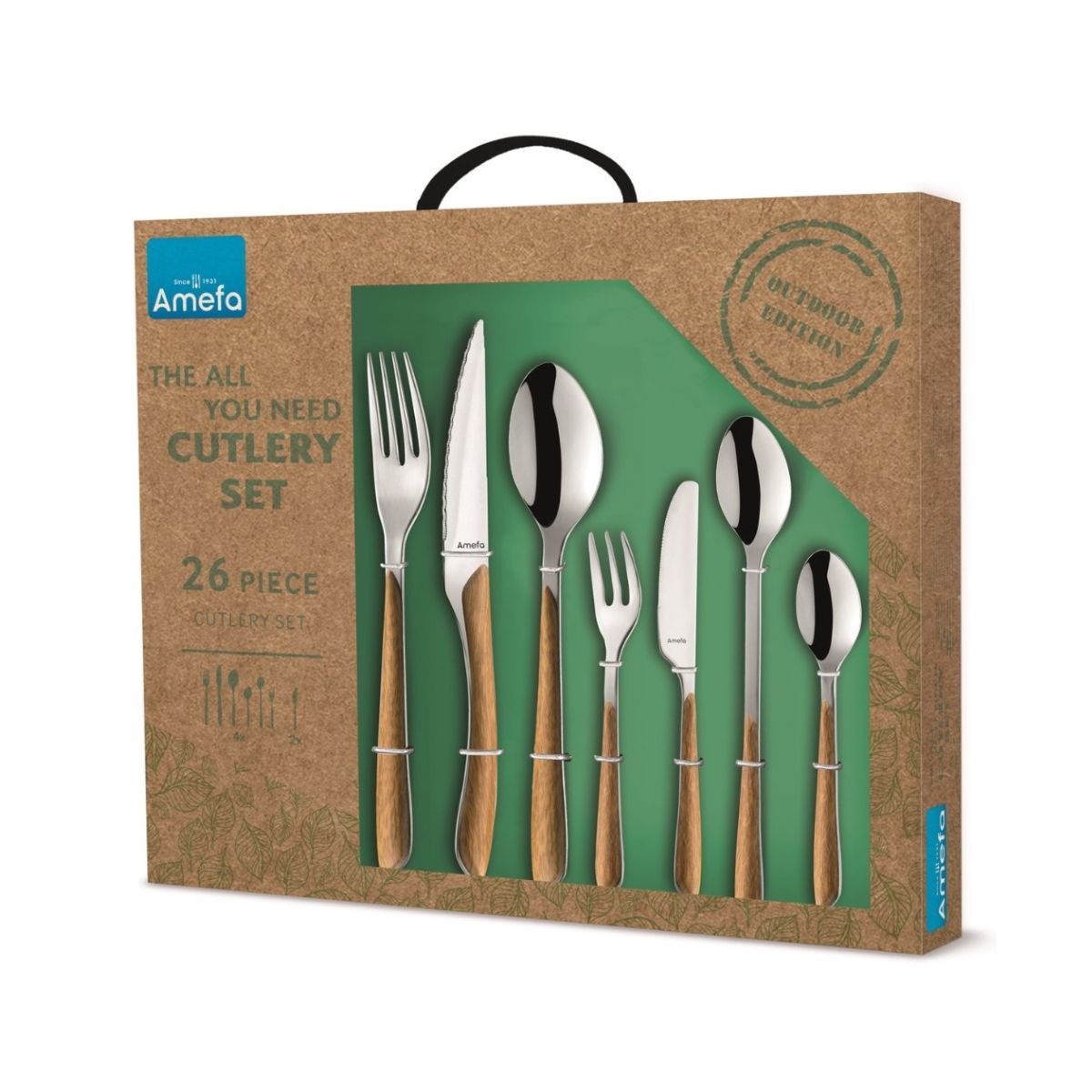 Set tacamuri 26 piese maro/argintiu Eclat Amefa, 3, hectarul.ro