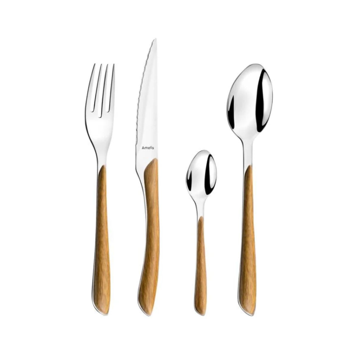 Set tacamuri 26 piese maro/argintiu Eclat Amefa, 5, hectarul.ro