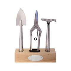 Set unelte pentru gradinarit argintiu din inox 3 piese Indoor Esschert Design