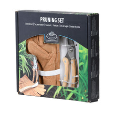 Set unelte pentru gradinarit din inox, lemn de frasin si piele Pruning Esschert Design