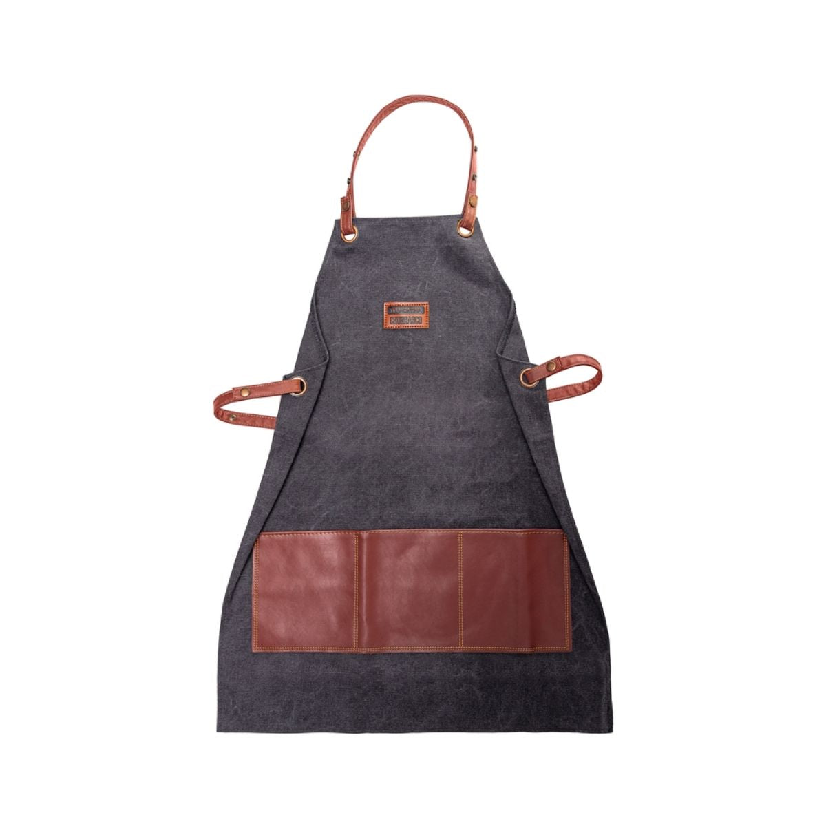 Sort de gatit pentru barbecue negru/maro din denim Churrasco Tramontina, 1, hectarul.ro