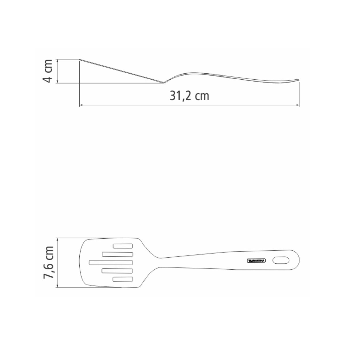 Spatula argintie din inox pentru bucatarie Extrata Tramontina