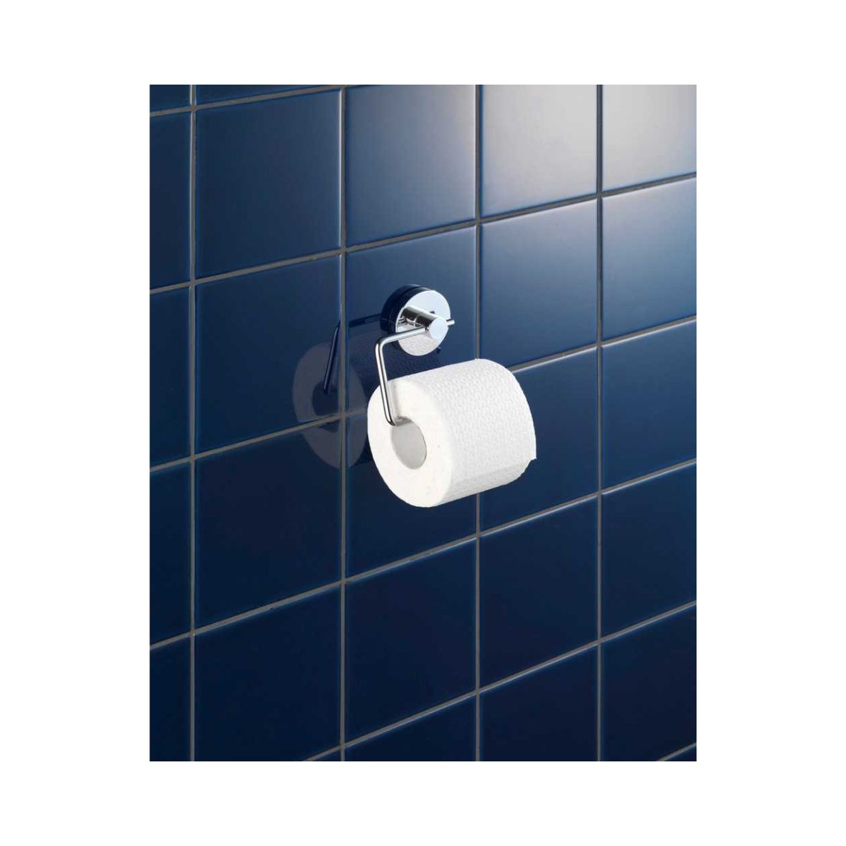 Suport argintiu din otel cromat pentru hartie igienica, 13 x 10,5 x 3,5 cm, Milazzo Wenko