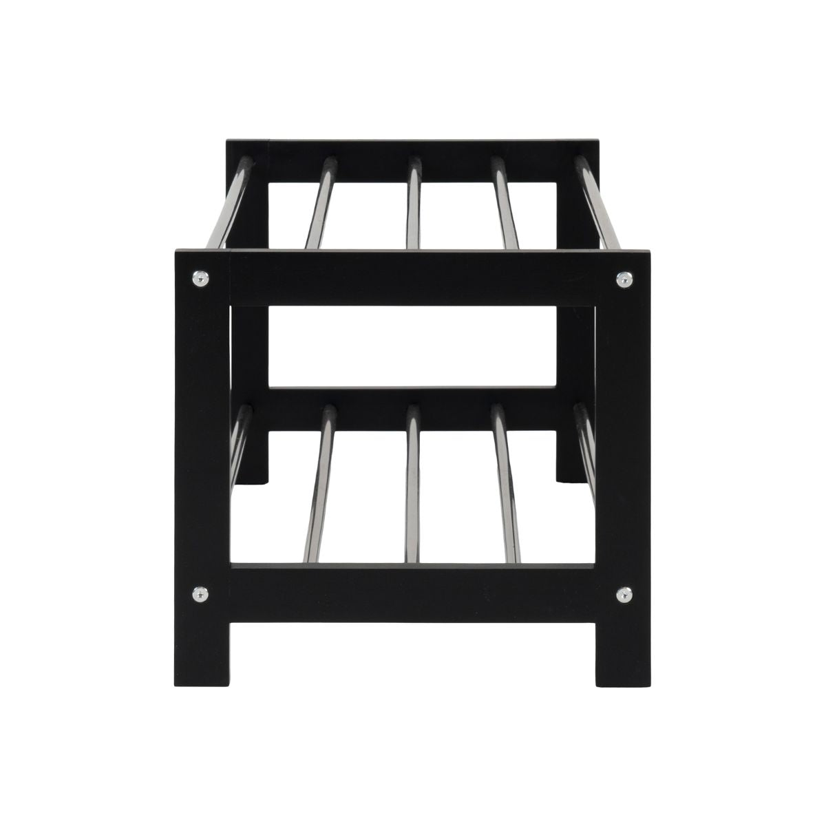 Suport de incaltaminte negru/argintiu din lemn si otel 78 cm Padova House Nordic