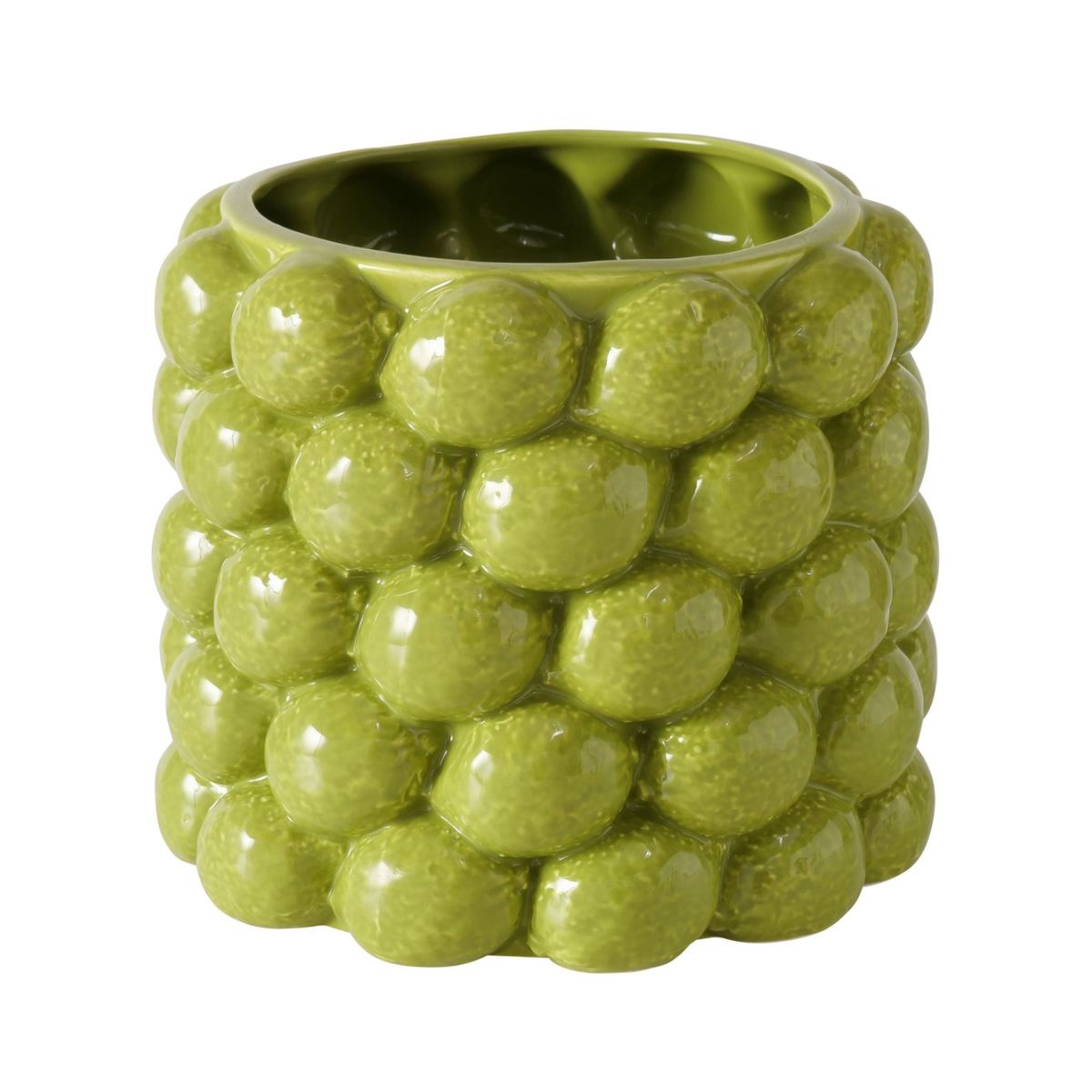 Suport decorativ pentru ghiveci, din portelan, Ø16 cm verde Lime Boltze