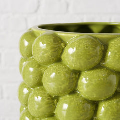 Suport decorativ pentru ghiveci, din portelan, Ø16 cm verde Lime Boltze