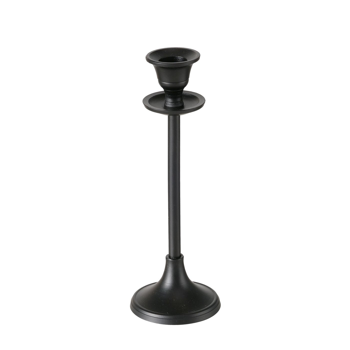 Suport pentru lumanare, negru, din aluminiu, Erono Boltze, 1, hectarul.ro
