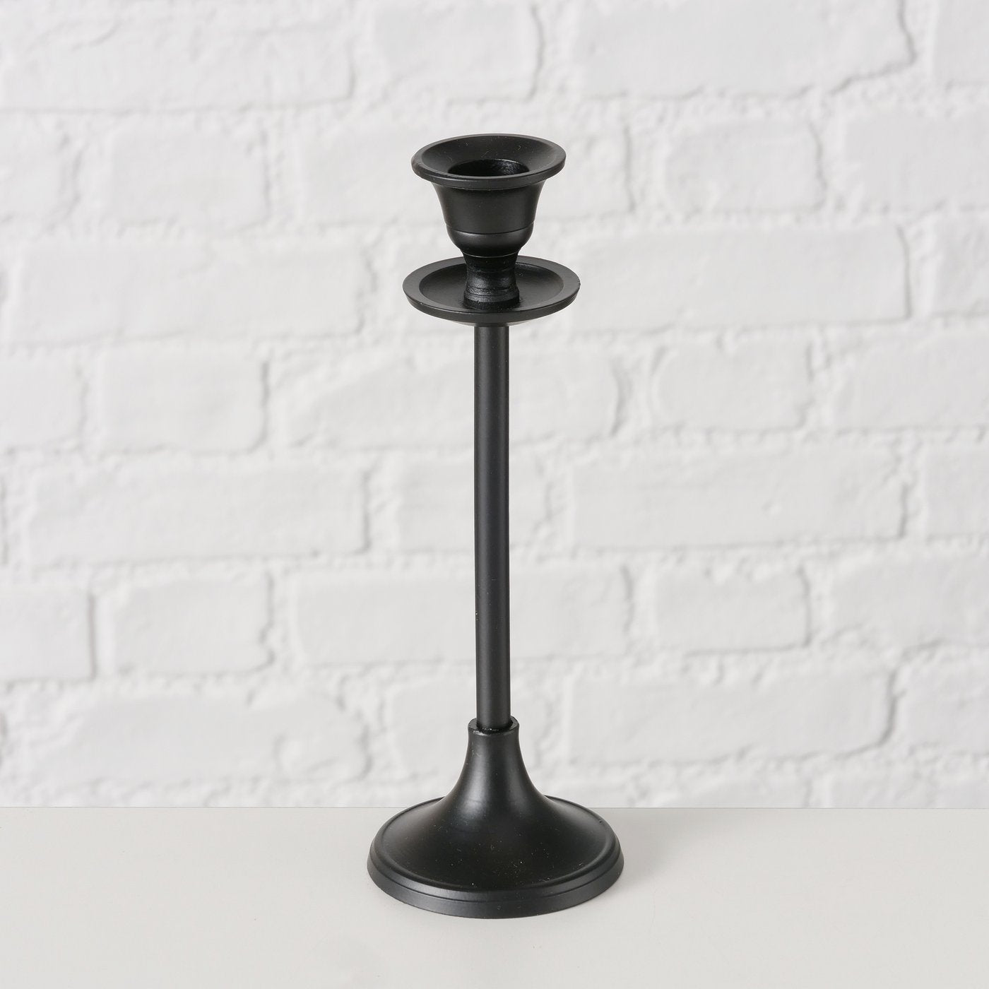 Suport pentru lumanare, negru, din aluminiu, Erono Boltze, 5, hectarul.ro