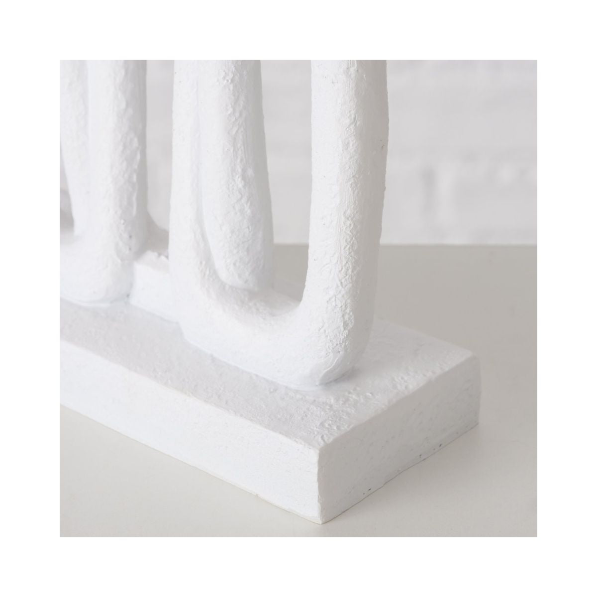 Suport pentru lumanari alb din polirasina 22 cm Ibizy Boltze, 3, hectarul.ro