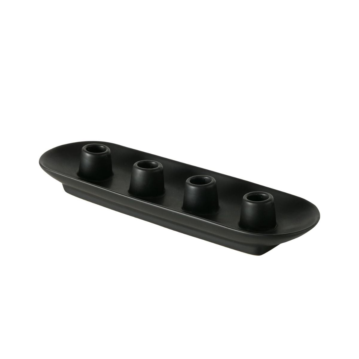 Suport pentru lumanari negru ceramic 34 cm Runyo Boltze, 1, hectarul.ro