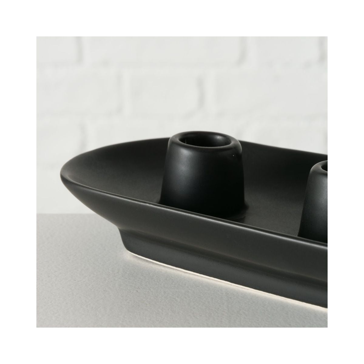 Suport pentru lumanari negru ceramic 34 cm Runyo Boltze, 4, hectarul.ro