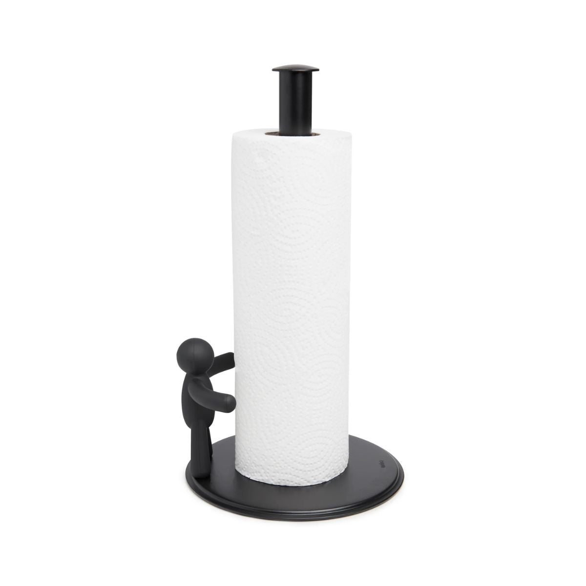 Suport rola de hartie, negru, din otel si plastic Buddy Umbra