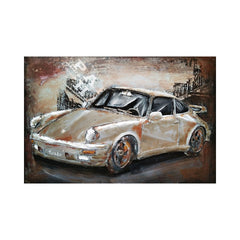 Tablou de metal 3D, model masina sport 60x40x3 cm