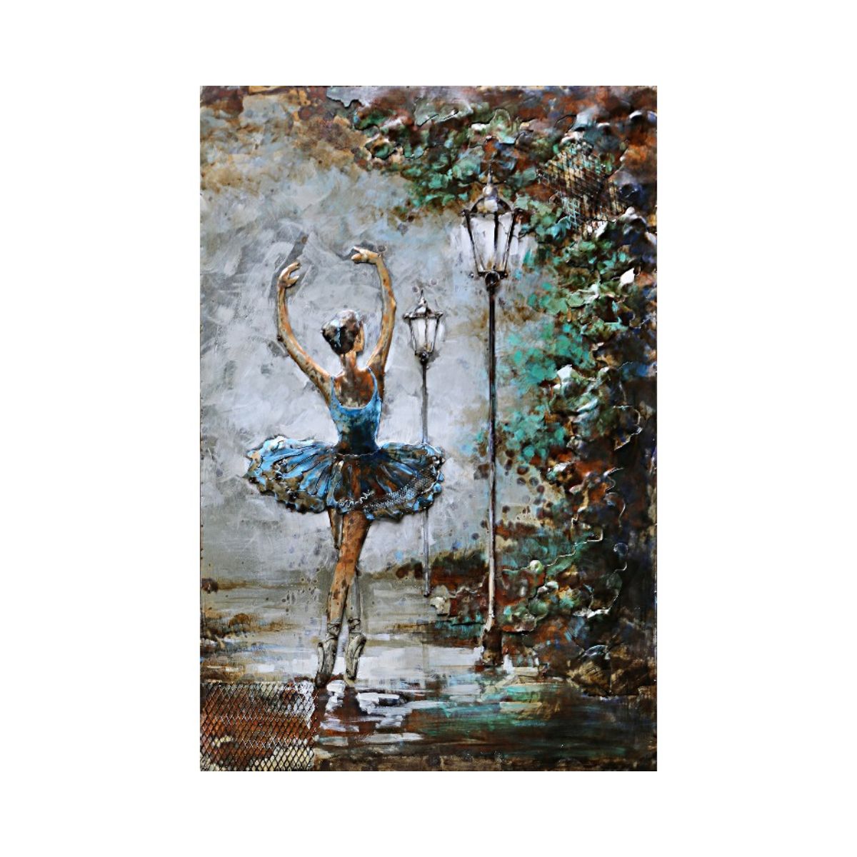 Tablou metal 3D model balerina 80 x 120 x 3  cm, 1, hectarul.ro