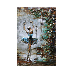 Tablou metal 3D model balerina 80 x 120 x 3  cm