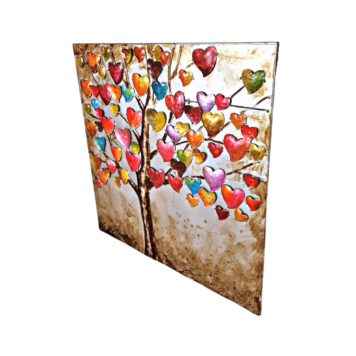 Tablou de metal 3D, motiv "Copacul lui Valentin",  60x60 cm, 2, hectarul.ro