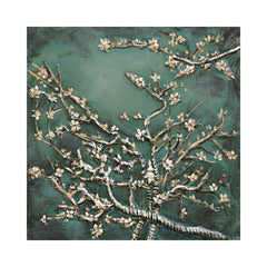 Tablou metal 3D model alun inflorit 80 x 60 x 3 cm