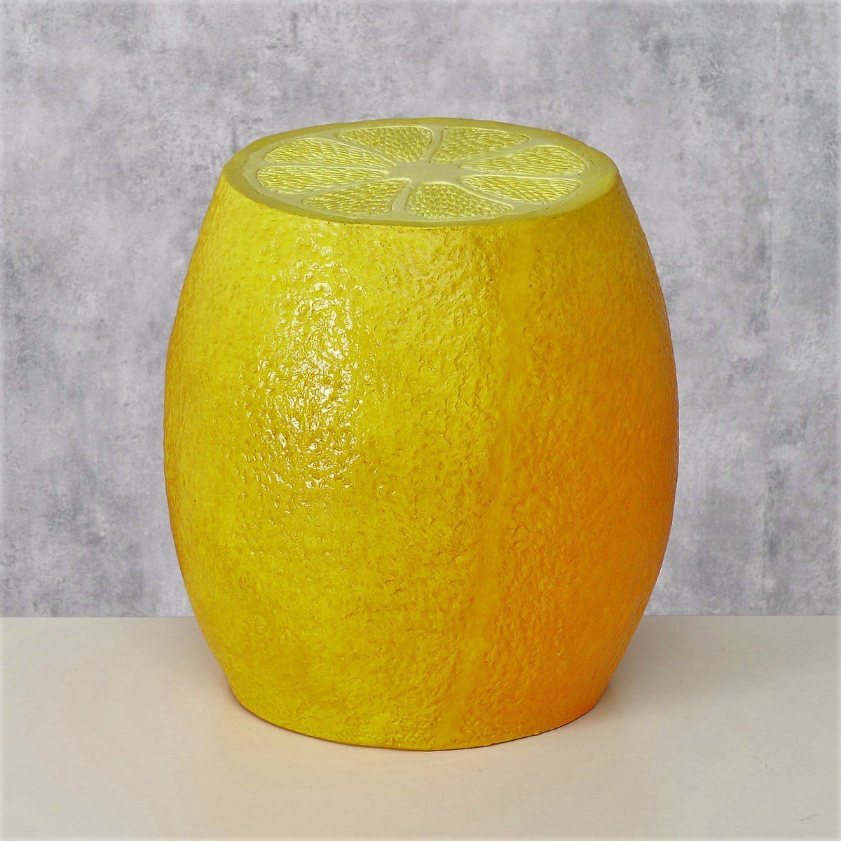 Taburet galben din plastic Ø39,5x41,5 cm Zitrone Boltze