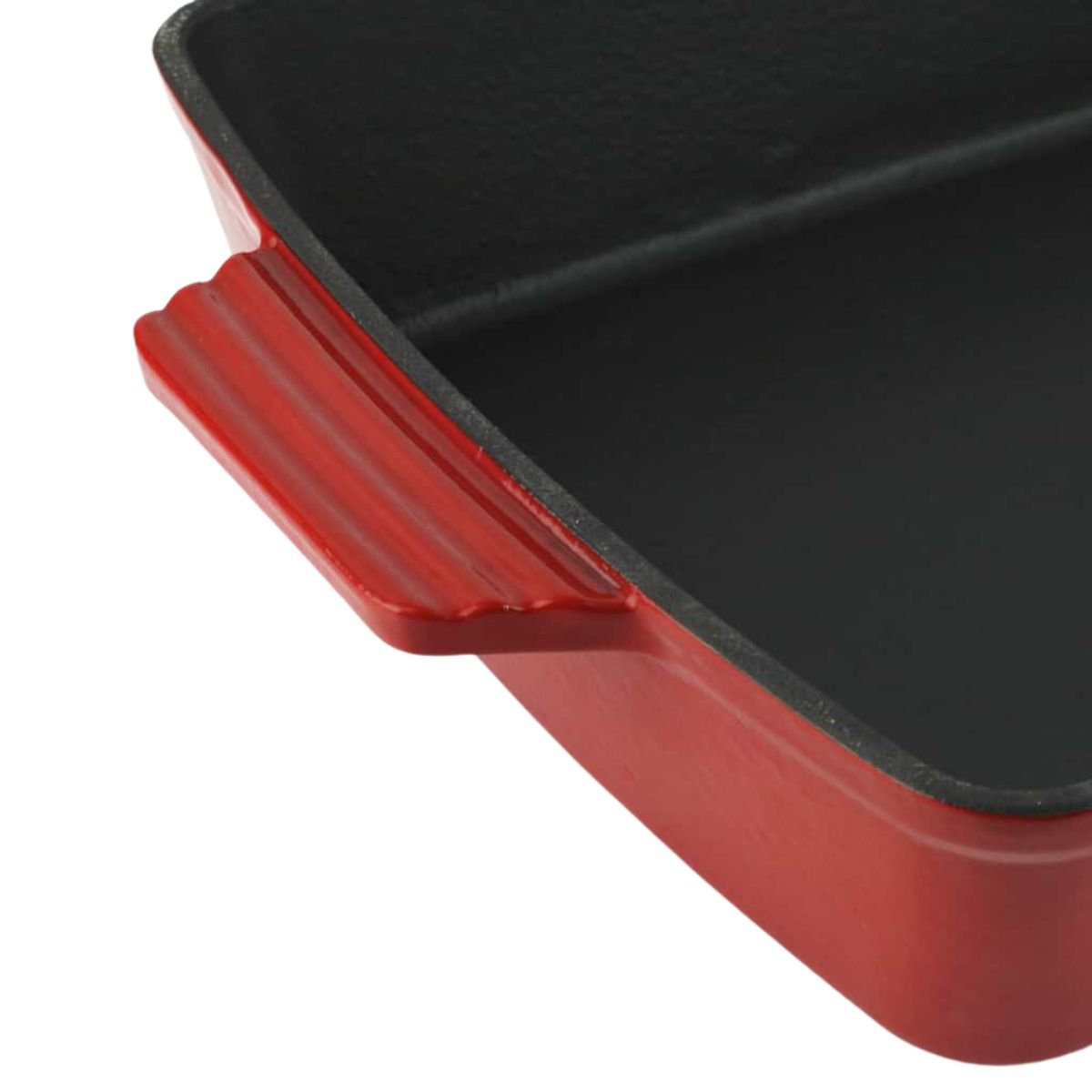 Tava de copt din fonta emailata, Ferro Eco Magefesa, 33x24x7 cm, 5 l, rosie, 5, hectarul.ro