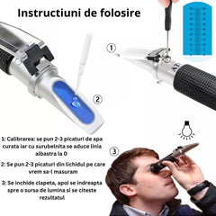 Refractometru pentru alcool (distilate), 0-80 %