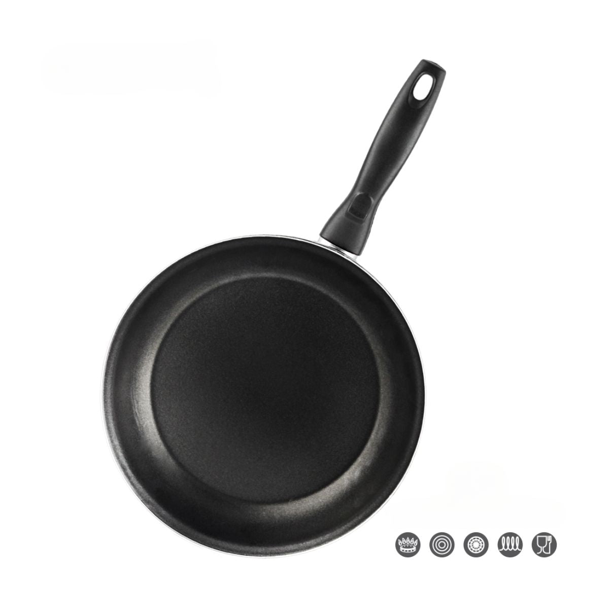 Tigaie din otel vitrificat cu dublu strat antiaderent, Masion Red Magefesa, 24 cm diametru,rosie, 4, hectarul.ro