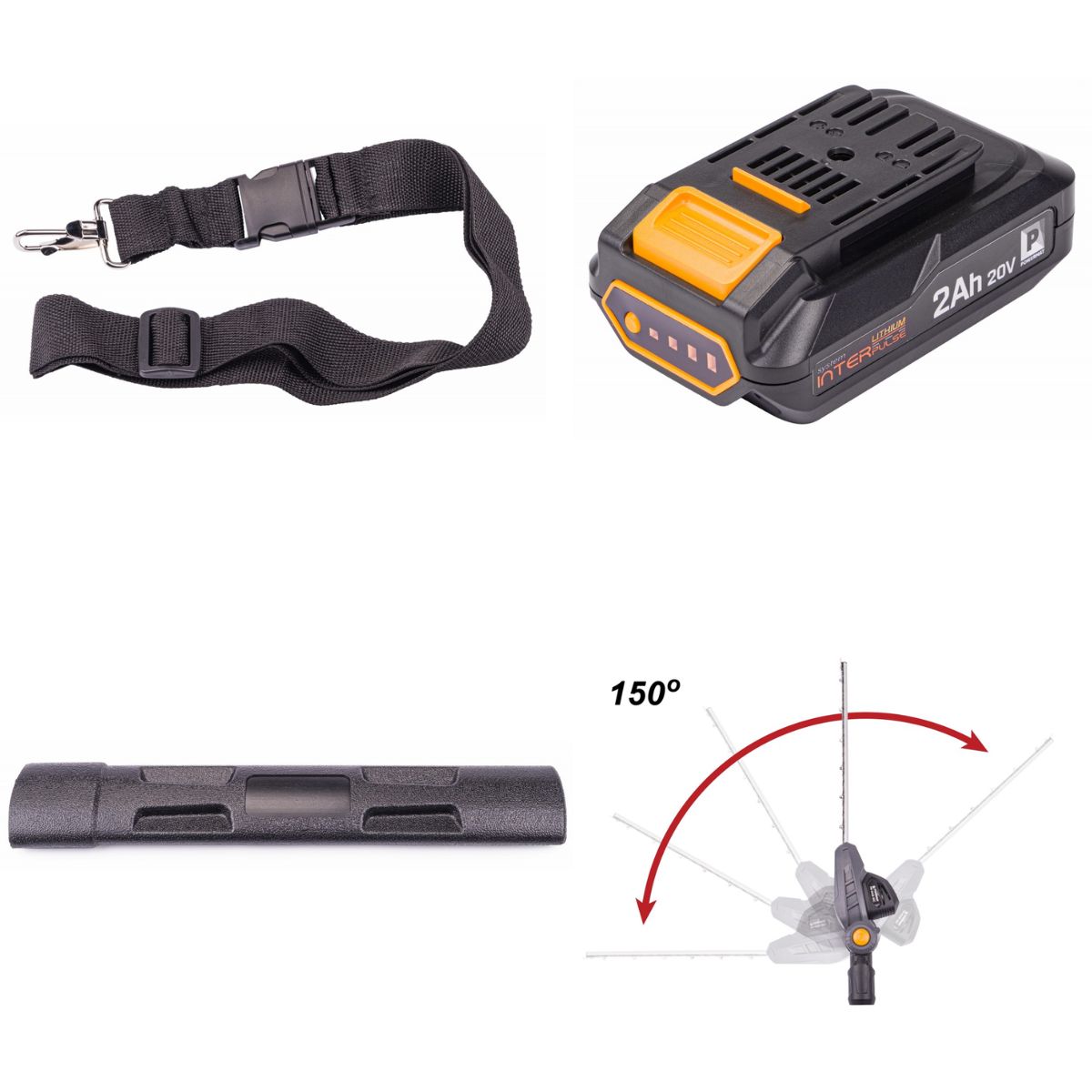 Trimmer telescopic cu acumulator Litiu 2 amperi pentru gard viu 41 cm Powermat PM-NA-20C