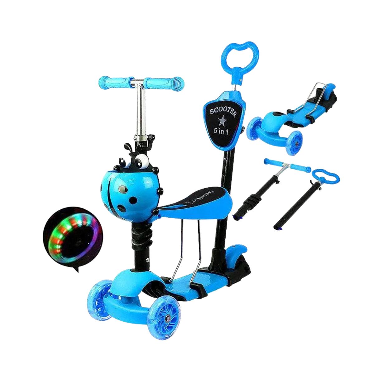 Trotineta 5 in 1 cu scaun si maner multifunctionala reglabila, PC617-A