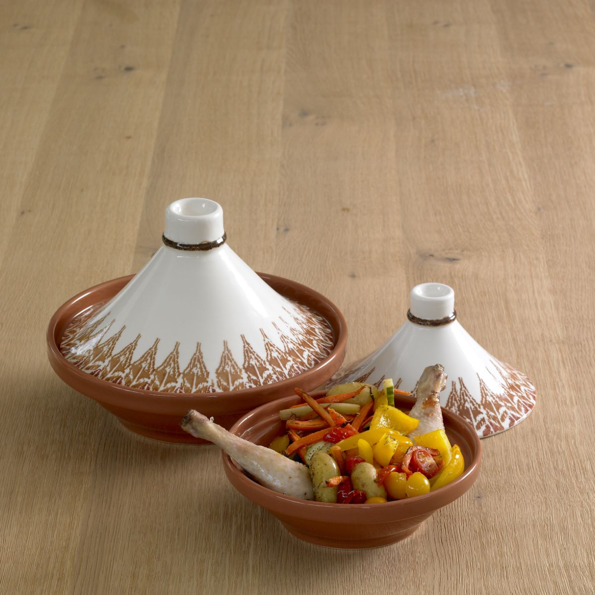 Vas de copt Tajine Terracotta Ø22 cm Ikat Cosy&Trendy