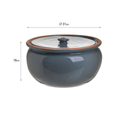 Vas din ceramica gri, 31Χ16 cm, INART