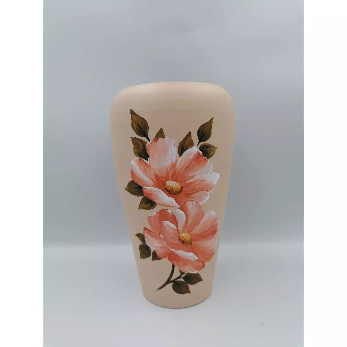 Vaza colorata din ceramica model flori 21 cm Model 12