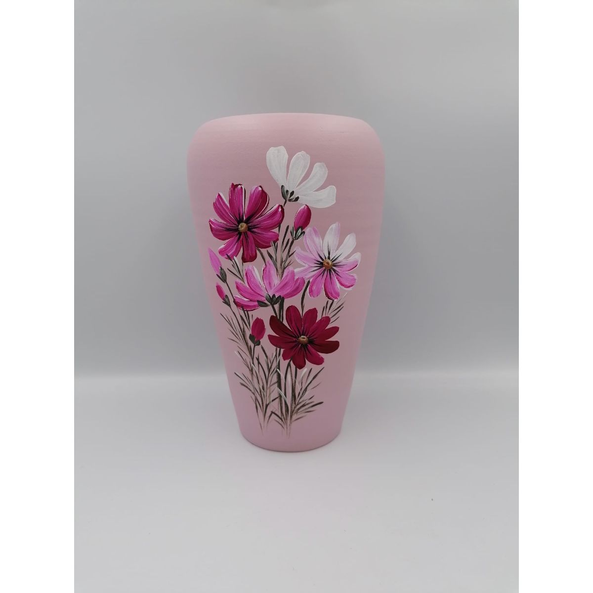 Vaza colorata din ceramica model flori 21 cm Model 1, 2, hectarul.ro