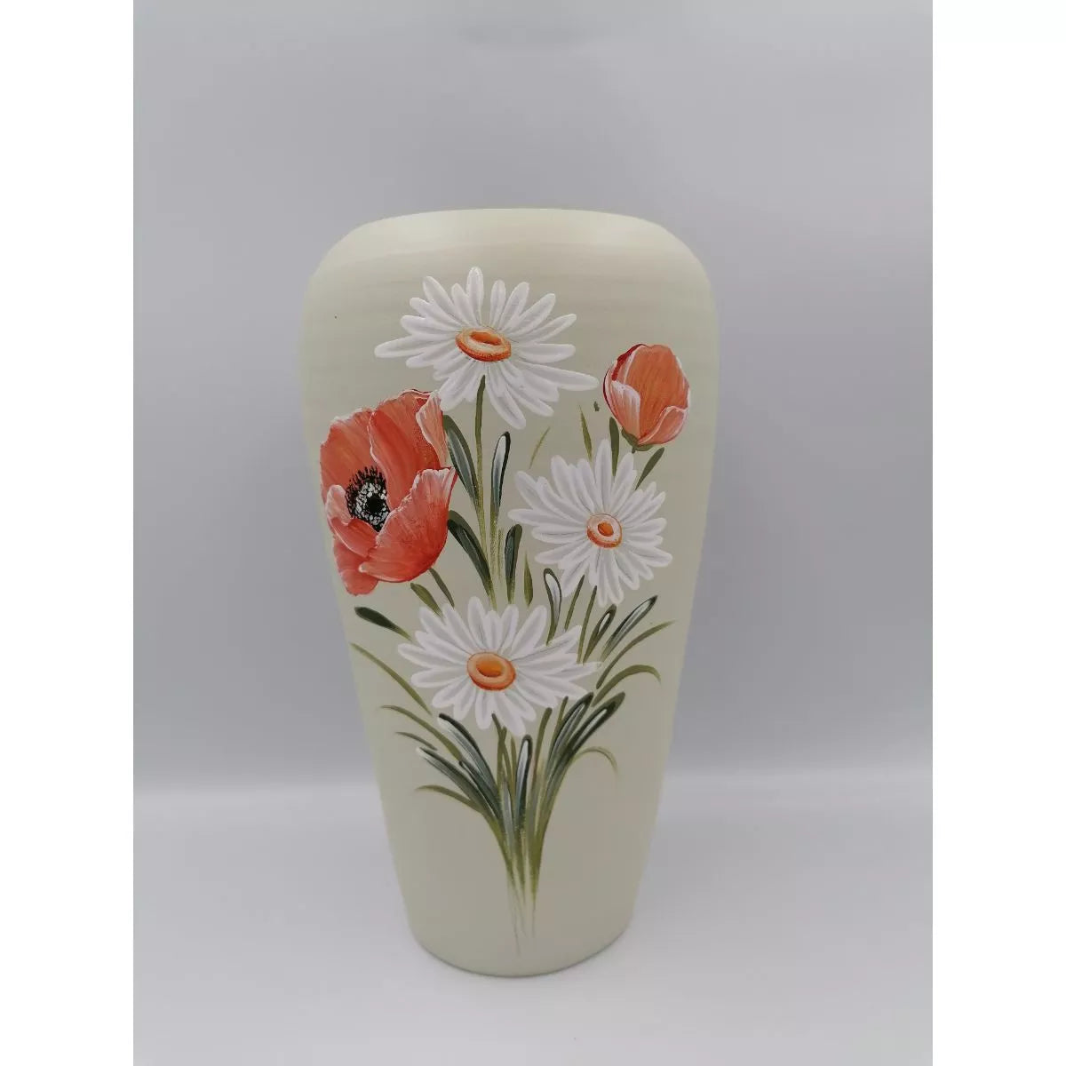 Vaza colorata din ceramica model flori 21 cm Model 4