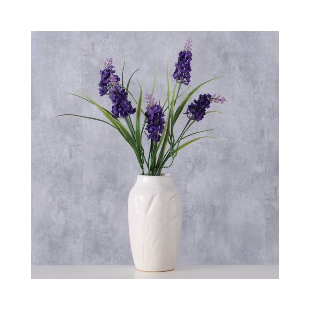 Vaza alba din ceramica 15 cm Jenna design spic Boltze, 2, hectarul.ro