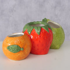 Vaza multicolora ceramica 22,5 x 9 x 8 cm Frutas Boltze