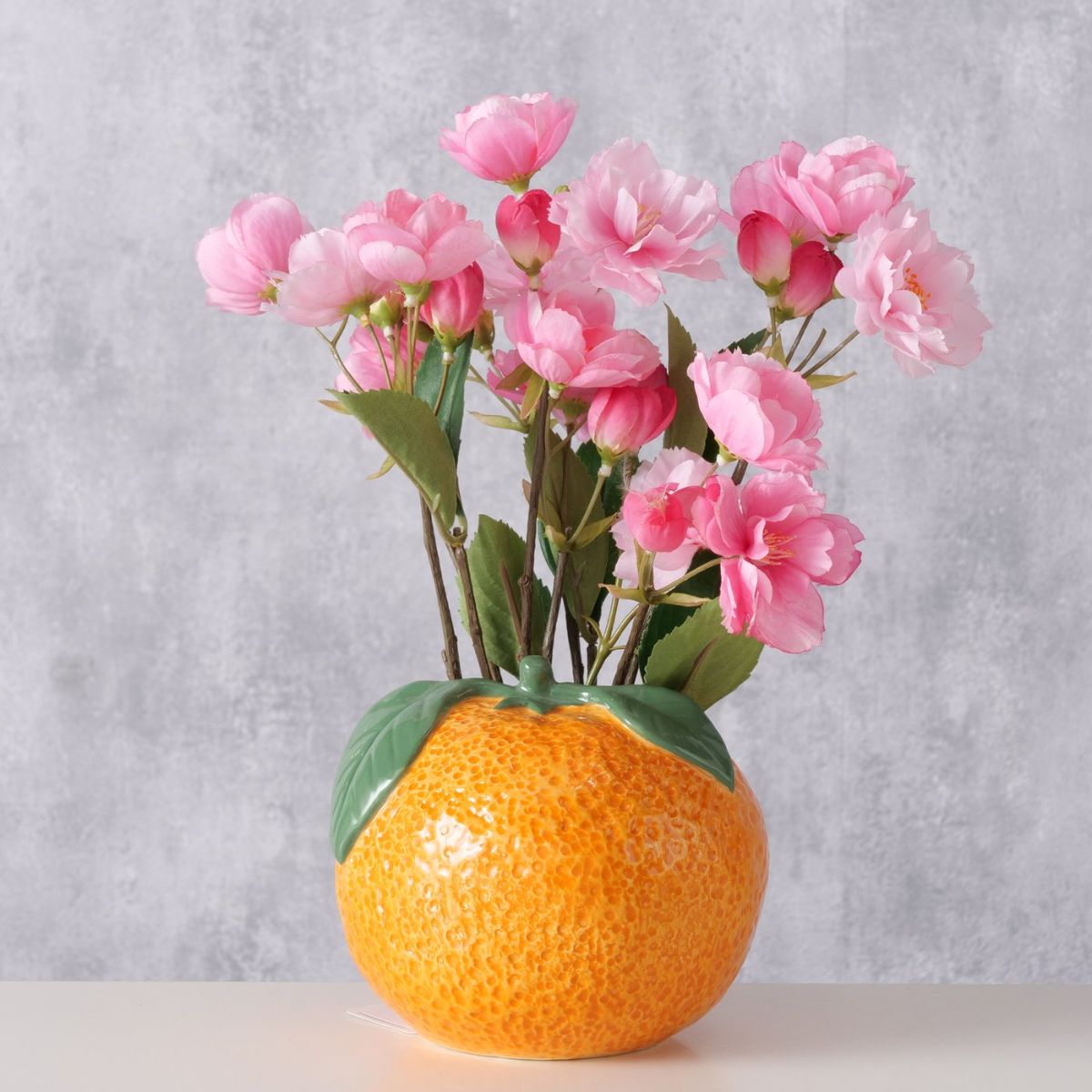 Vaza portocalie din portelan 12,8 cm Orange Boltze, 2, hectarul.ro