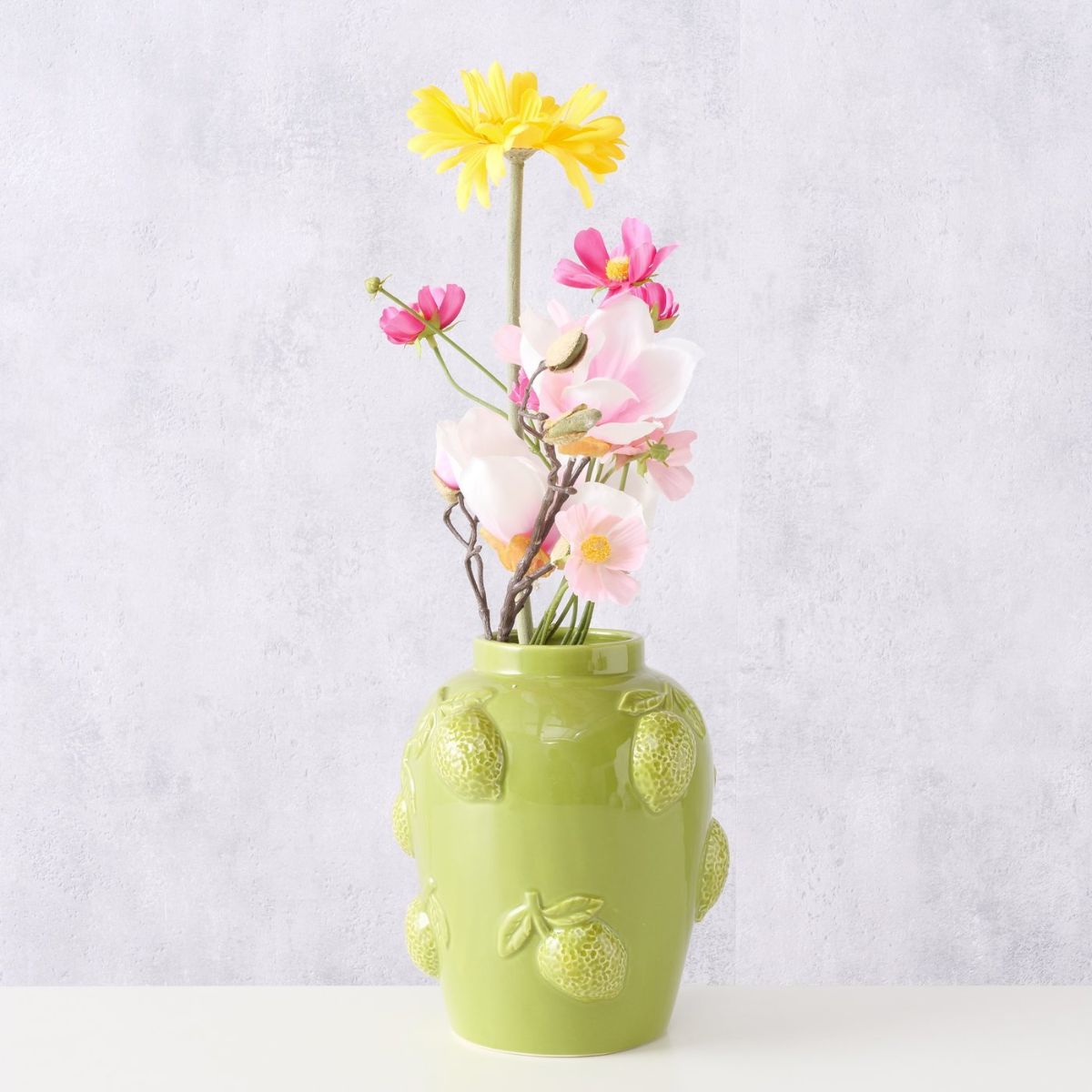 Vaza verde din portelan 20,5 cm Lime Boltze, 2, hectarul.ro