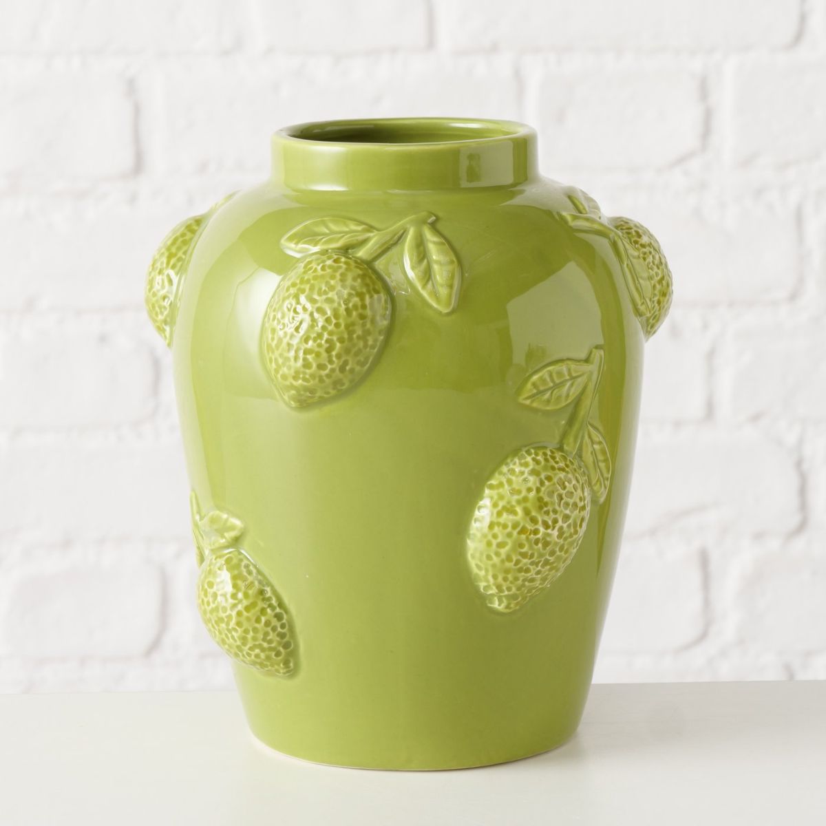 Vaza verde din portelan 20,5 cm Lime Boltze, 4, hectarul.ro