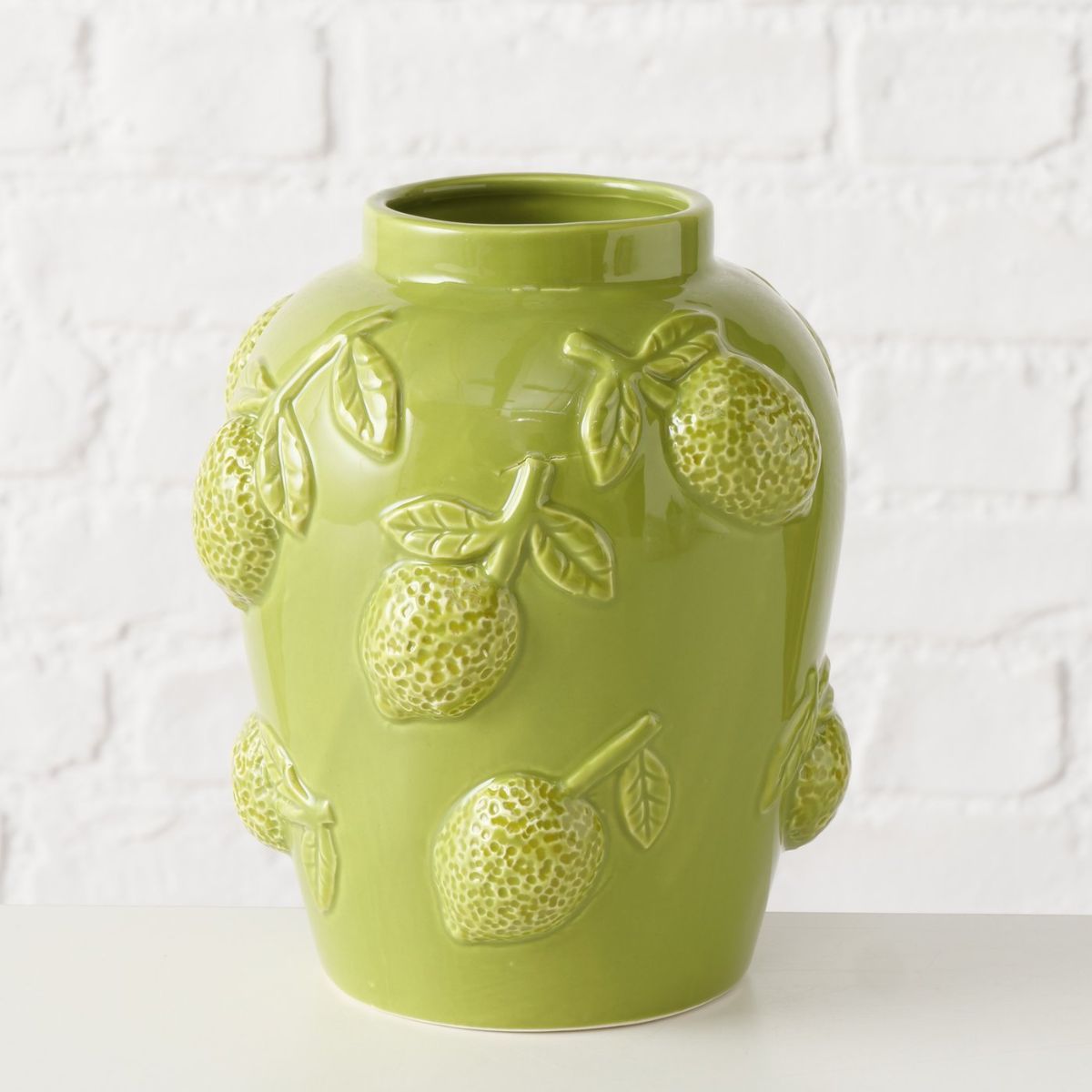 Vaza verde din portelan 20,5 cm Lime Boltze, 5, hectarul.ro