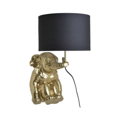 Veioza auriu/negru din polirasina 43Χ31Χ54 cm Elephant Inart